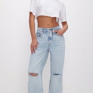 Good American Light Blue Straught Jeans